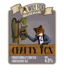 Crafty Fox ale by the Wily Fox Brewery Pump Clip