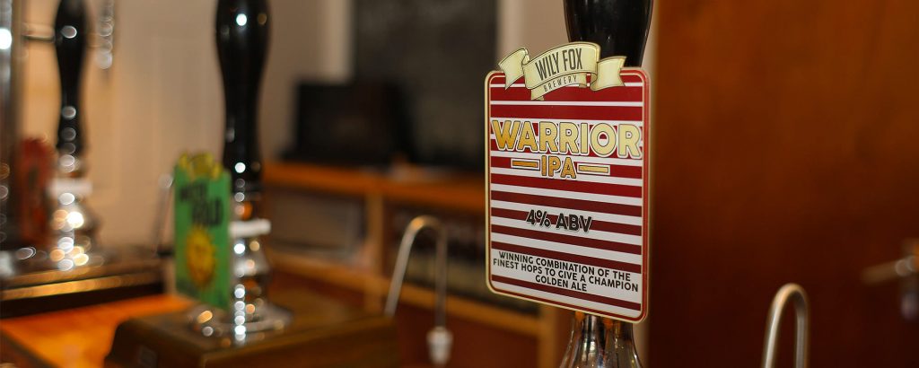 Wigan Warrior IPA ready to serve on a bar