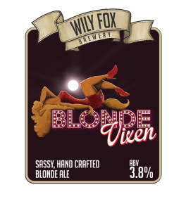 blonde vixen pump clip from the wily fox brewery