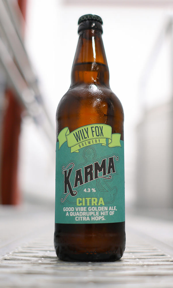 single shot of Karma Citra golden ale in wigan