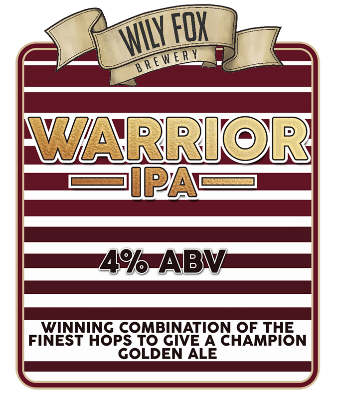 Warrior IPA pump clip design by embee photography
